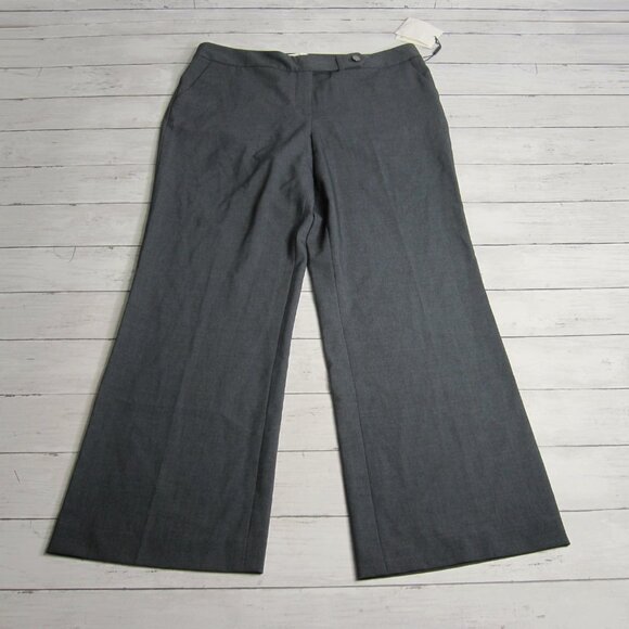 Calvin Klein Women's Gray Pants Size 14 Petite Career Wear Suit Slacks - Picture 3 of 10